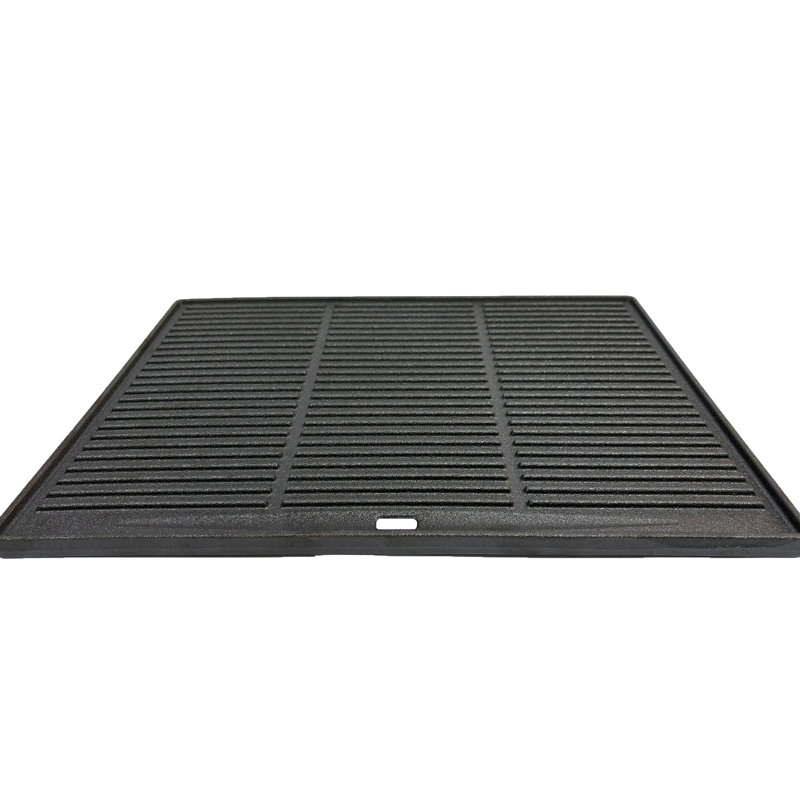 Plaque chauffante 18 po x 14 po en fonte réversible, sûre et fiable, plate inégale, facile à entretenir, idéale pour le steak, gril réversible équilibré à la chaleur de 18 po x 14 po, steak idéal, sécuritaire, nettoyable