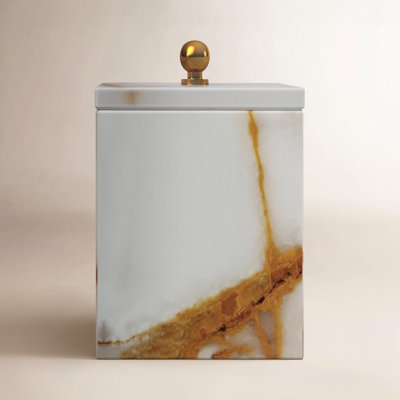 Graciela Marble Bathroom Storage Container