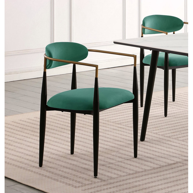 Ensemble de chaises rembourrées 2 pièces, Vert