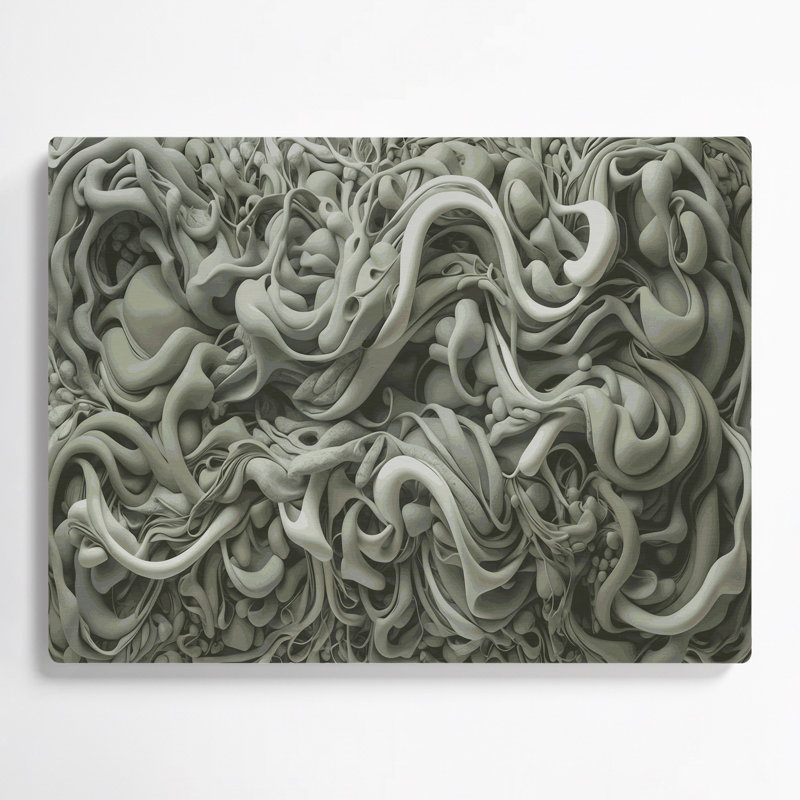 Art mural Biomorphic Abstraction 9 en métal brun, H 12 po x l 18 po