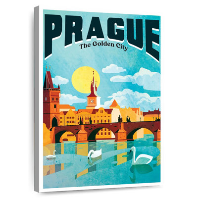 Affiche rétro de Prague