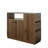 Compact Kitchen Sideboard with 2 Glass Sliding Doors, 3 Drawers & 1 Display Shelf, Ideal for Organized Storage and Modern Decor