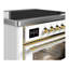 Cuisinière à induction 36 pouces avec 6 éléments à induction en blanc Majestic III Series (garniture laiton)-124828721-124828719