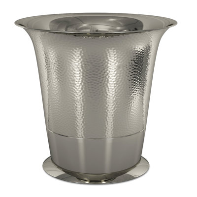 Corbeille en acier inoxydable, 7 pte, finition nickel brillant