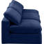 Canapé modulaire à accoudoirs carrés en velours 120 po Hiroshi-87149814