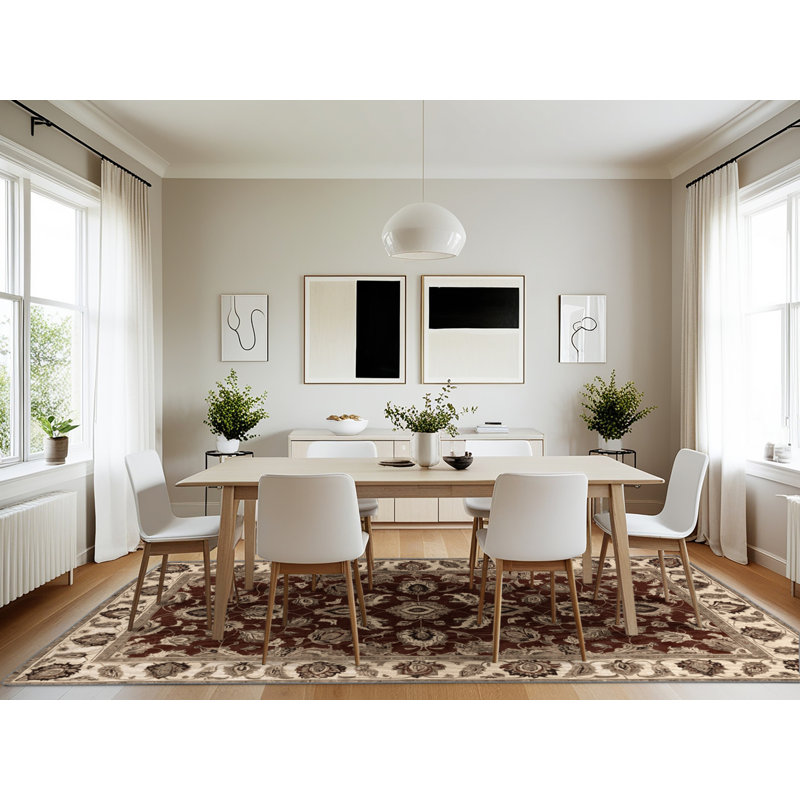 Machine Washable Persian Gray Area Rug, Rectangle 7' x 10'