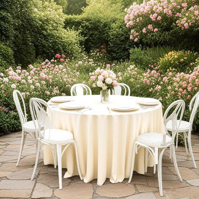 8 pièces / paquet de nappes rondes en polyester de 120 pouces de couleur unie, disponibles en plusieurs couleurs, convient à la décoration de la cuisine et de la salle à manger, à la décoration de mariage et à la décoration de fête à thème, cet