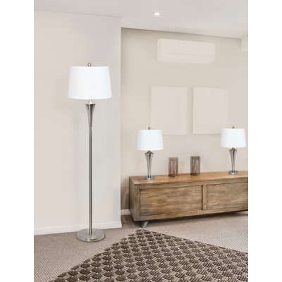 Ensemble de buffet de plancher et lampe de table 3 pièces Eridanus