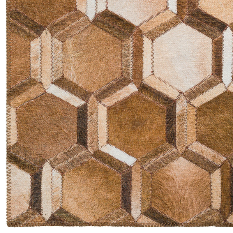 Dolina Washable Patchwork Indoor / Outdoor Rug, Rectangle 1'8" x 2'6"