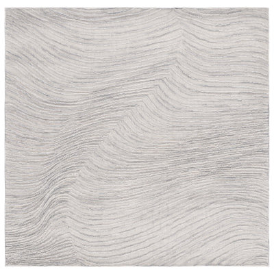 Aniessa Striped Hand Tufted Wool/Cotton Area Rug in White