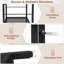 Blanken 90cm Metal Standard Baker's Rack with Microwave Compatibility with Wine Bottle Storage