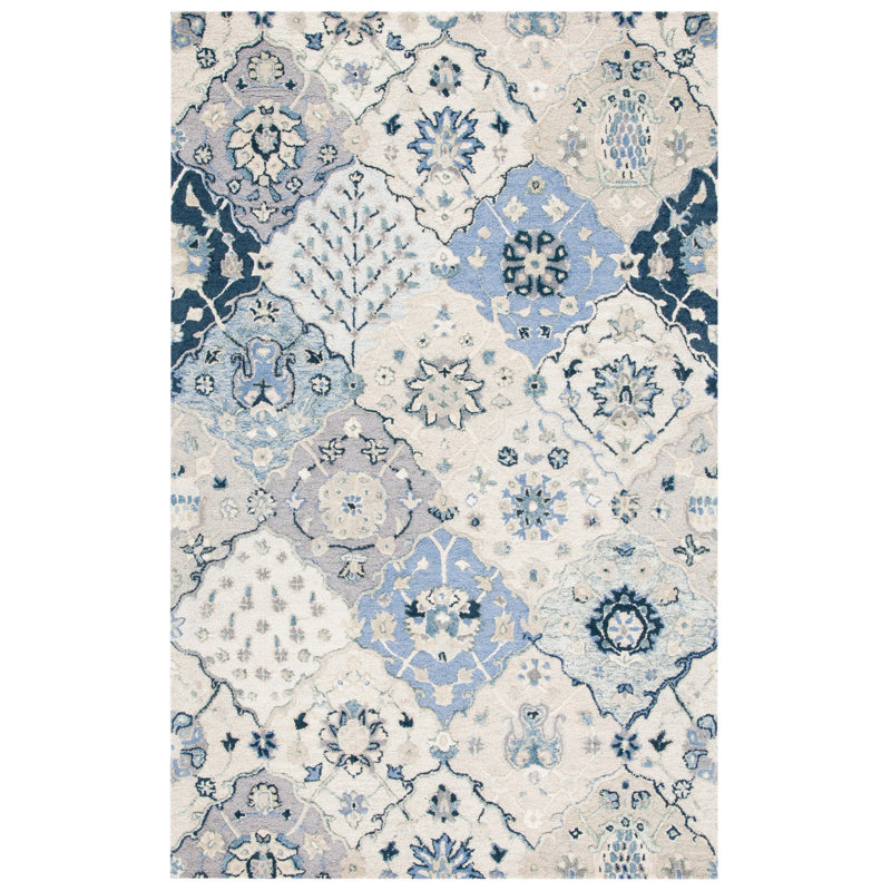 Taumsauk Hand Tufted Wool Oriental Rug, Rectangle 5' x 8'