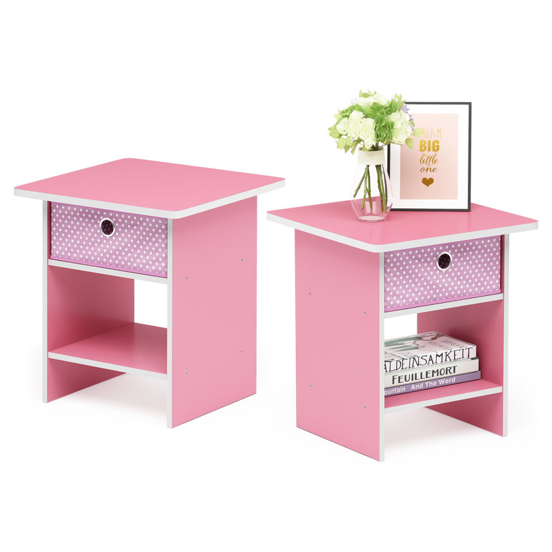 Sled Side Table Set, Light Pink