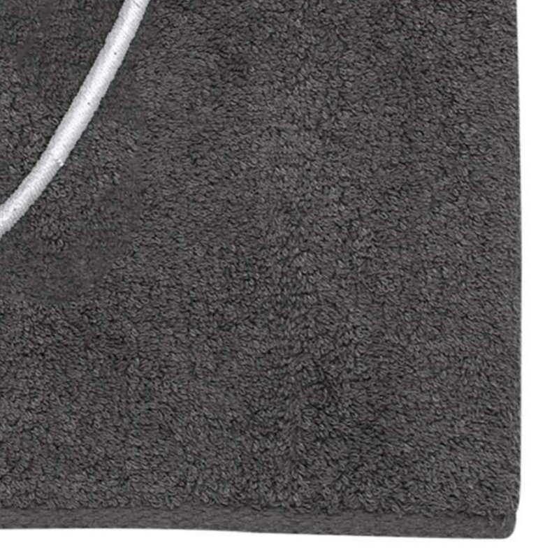 Winston Porter Granite/Silver Script Monogram Bath Towel Letter V
