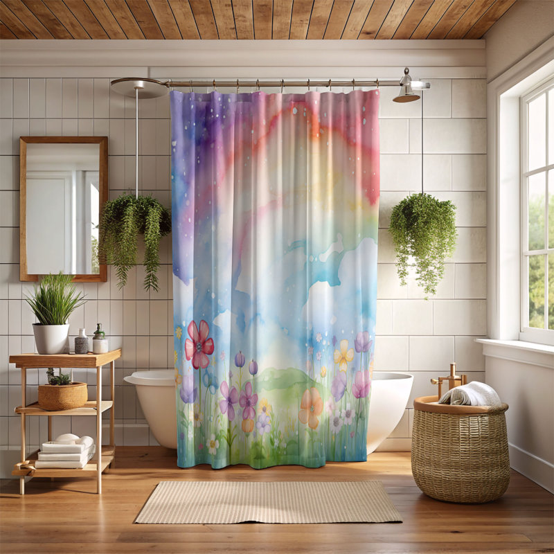 Rideau de douche 1 pièce Earth Wash, H 74 po x l 71 po
