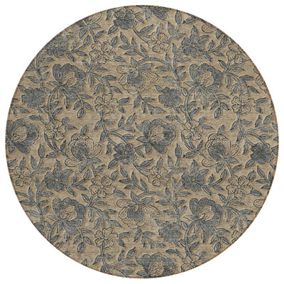 Mahaney Flatweave Floral Indoor / Outdoor Rug