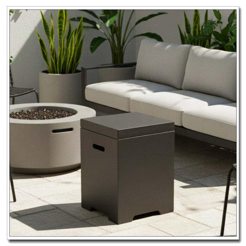Propane Tank Cover Table, Outdoor Cylinder Hideaway Table for Gas Fire Pit and Gas Griddle, Outdoor Side Table for Fire Pit