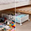 Contenants de rangement sous le lit avec roulettes, tiroir de rangement pour chaussures sous le lit, paquet de 2 (blanc)-1710996210