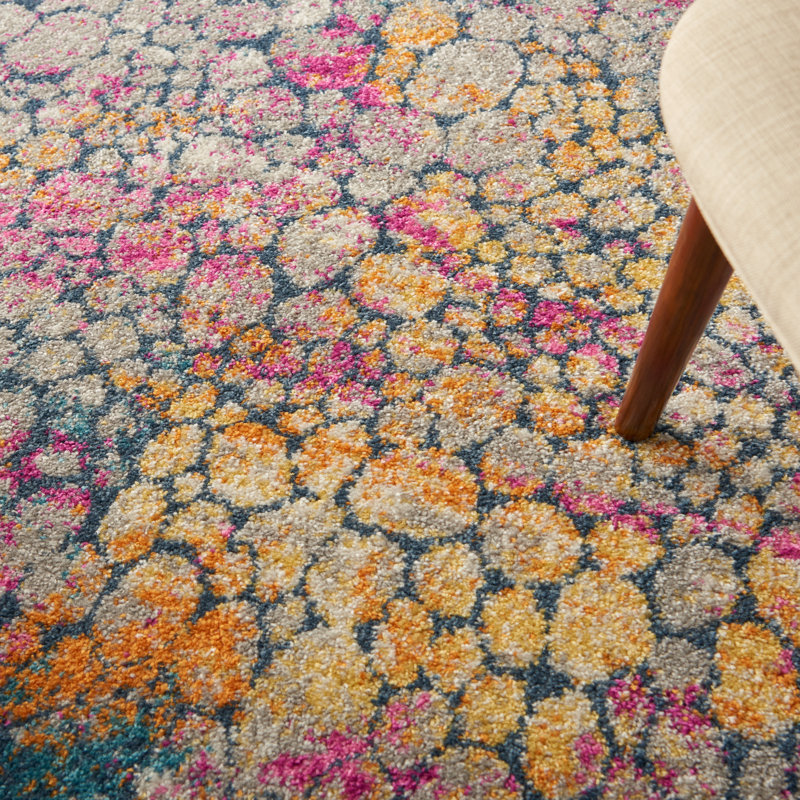 Lalutha Abstract Indoor Rug, Rectangle 6'7" x 9'6"
