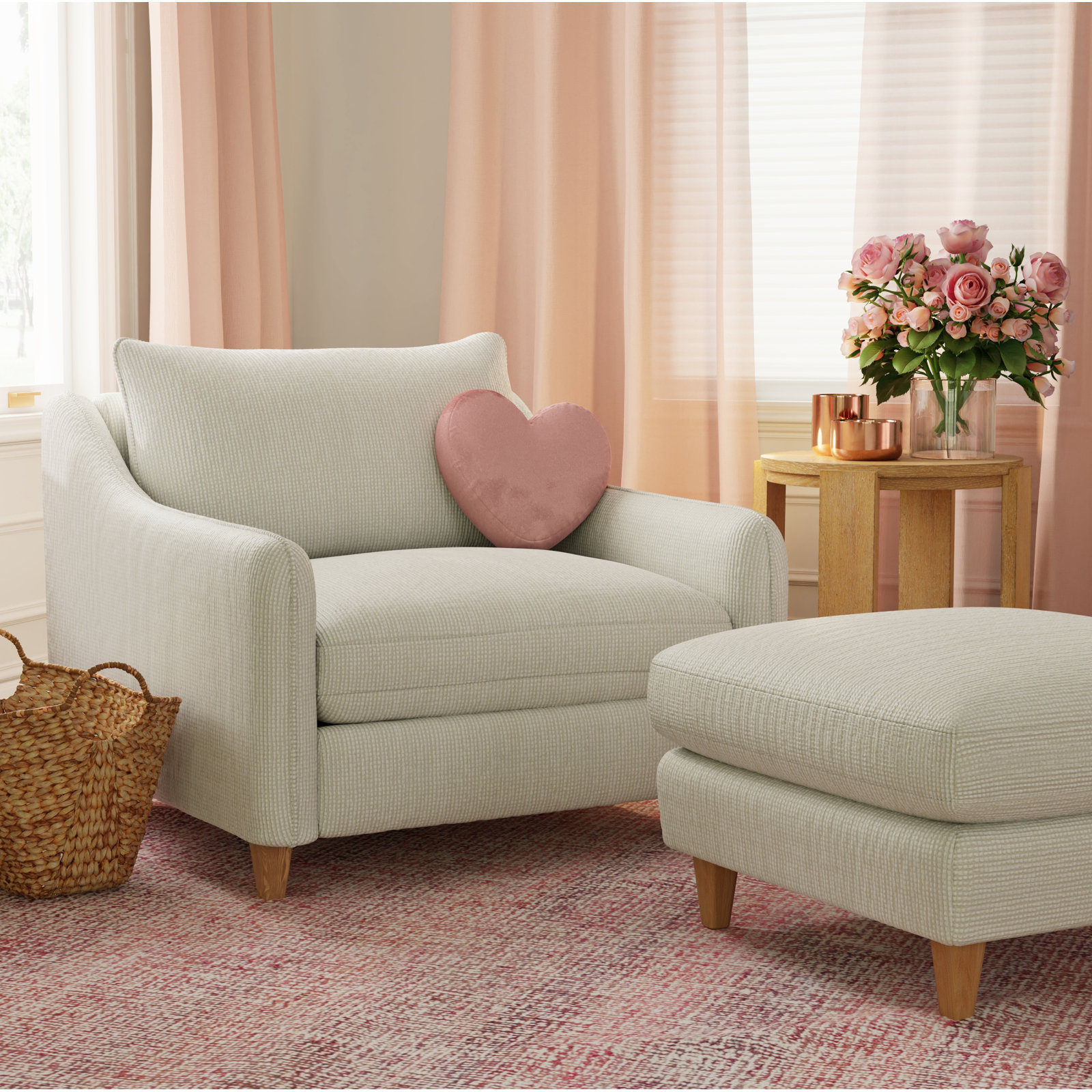 Upholstered Chair And A Half