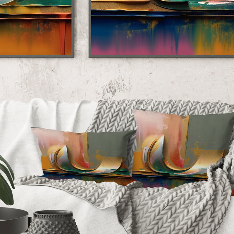«Landscape Of Happiness In Retro Pink Pastel», reproduction de peinture abstraite