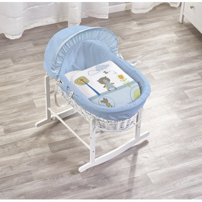 Moses Basket With Stand Wicker , Mattress Pad Included