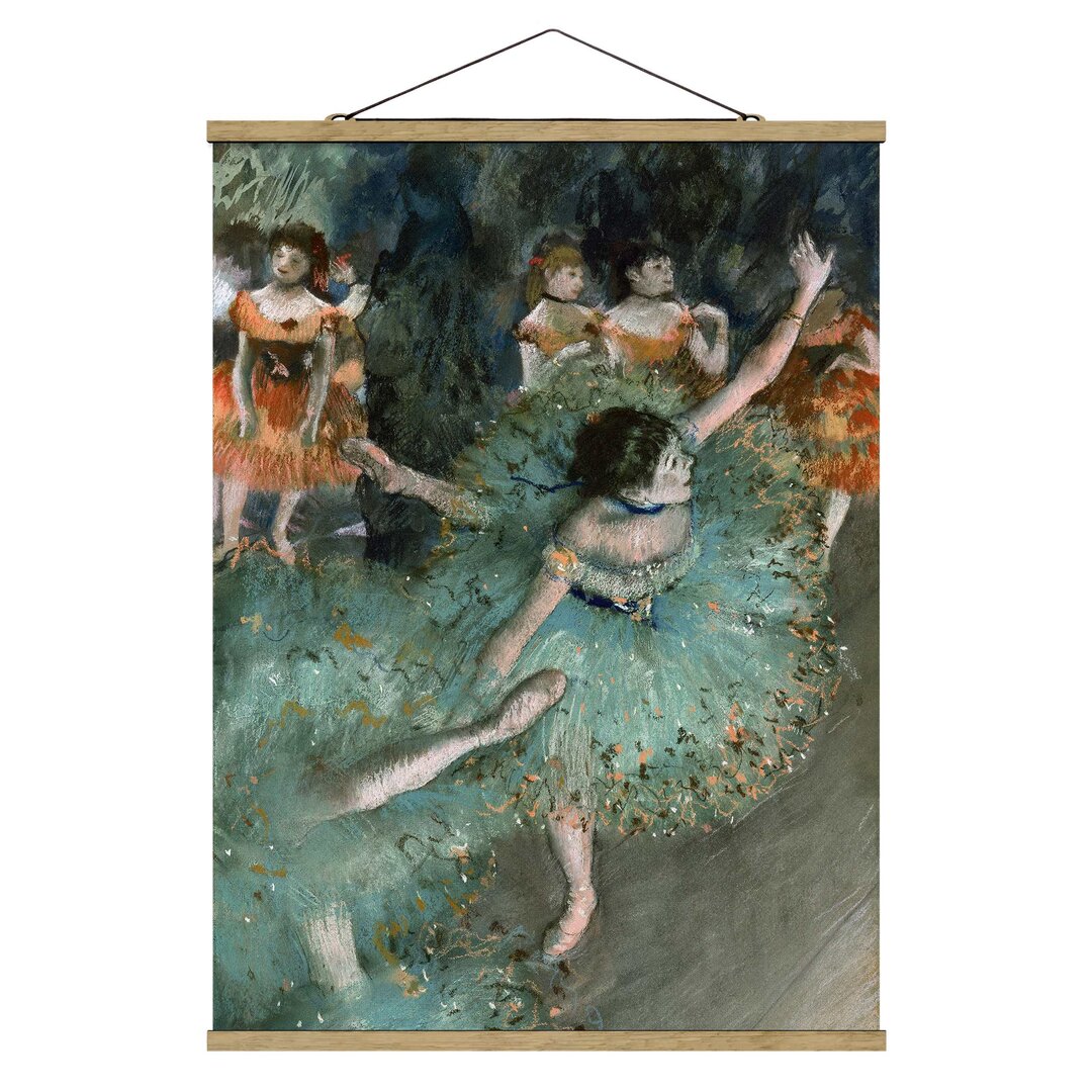 Stoffbild Tänzerinnen in Grün von Edgar Degas