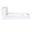Grand lit plateforme avec rangement et tablettes gigognes TG, blanc