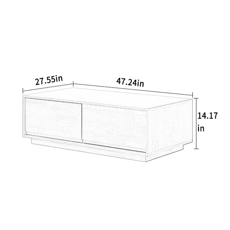 Hirschfeld, H 14,17 po x L 47,24 po x l 27,55 po