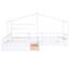 Lit plateforme simple avec 3 tiroirs, blanc - Construction solide et style-1379554102