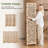 67'' H Solid Wood Room Divider - Floral Serenity Folding Screen with Leaf Cutout Design-44958761-44958765