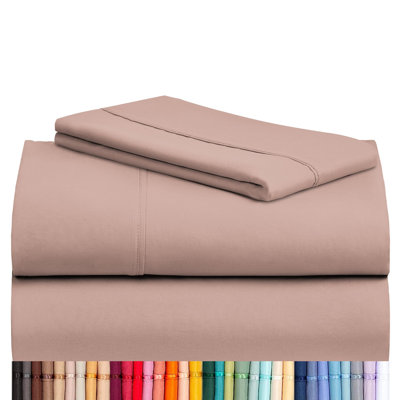 Luxclub 3 PC Pearl Pink Twin Silky Soft Cooling Extra Deep Pocket Performance Sheet Set