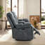 Ensemble de salon 2 pièces inclinable manuel moderne en microfibre avec fauteuil chauffant chauffant et berçant pivotant
