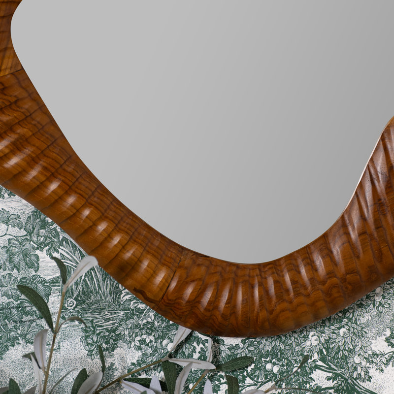 Raymond Abstract Solid Wood Mirror