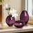 Cecile 3-Piece Hand-Blown Glass Vase Set (Purple)-266241739