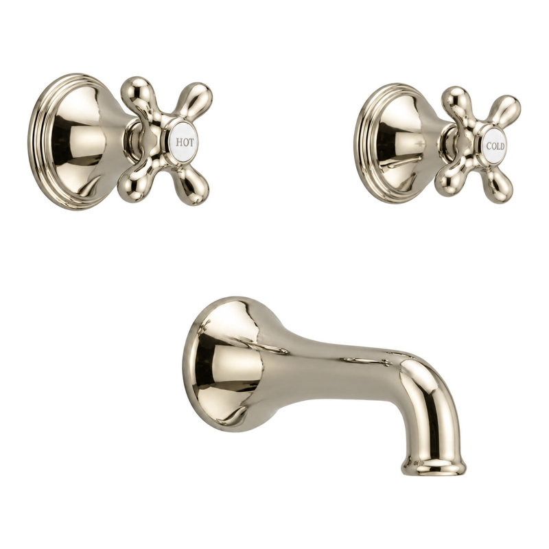 Robinet de baignoire encastré St. Lawrence, Nickel poli