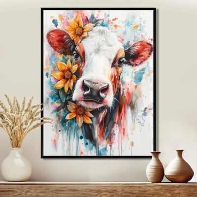 Keily Cow, peinture avec ferme, fleurs II