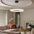 Dia Modern 30" Dimmable Alabaster Round Chandelier For Living Room