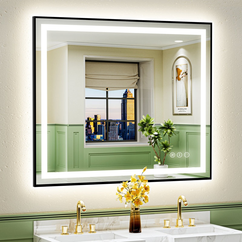 Miroir de salle de bain Matte, 48 po x 40 po, Rectangulaire
