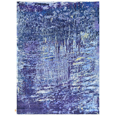 Tapis bleu / blanc de haute qualité