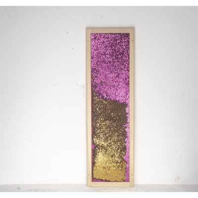 Sequin Sensory Wall Frame-39"x12" Flip Sequin Fabric Sensory Panel for Kids - Reversible Wall-Mounted Sequin Board with Multiple Color Options for Sensory Room, Therapy & Home