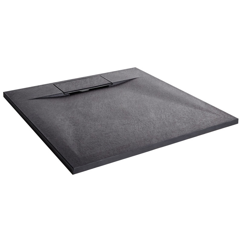 AZZURRO Shower Tray Black 80 x 120 x 3 cm, Black, 3cm H x 80cm W x 80cm D