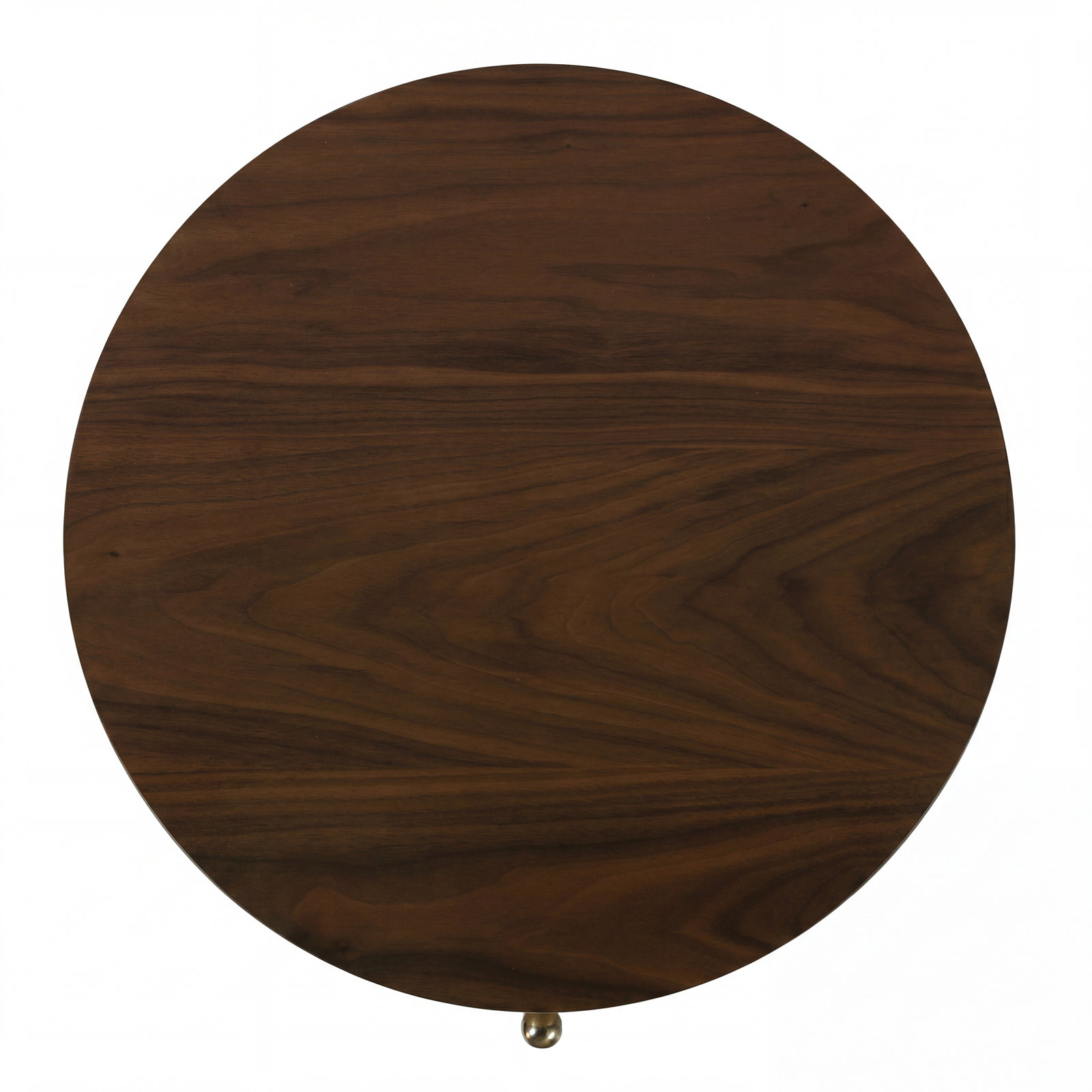 Celine 22 in. Round 3-Drawer Nightstand, Walnut Brown