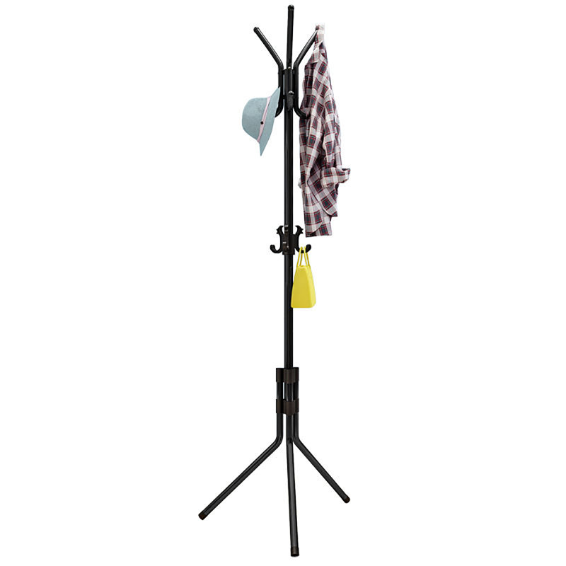 Annastazia Iron Freestanding Coat Rack, Black