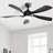 52" Modern Ceiling Fan With 5 ABS Blades, 3 Color Dimmable Led Light And Remote Control-908815047-908815040
