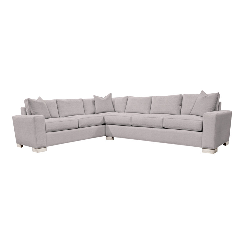 Canapé modulaire 2 pièces American Bungalow Claremont, Mélange de lin Nadia, Casa Blanca