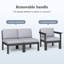 Ensemble de conversation modulaire de patio pour 6 personnes avec coussins, ensemble de conversation de 7 pièces HiPS-785953954-785953955