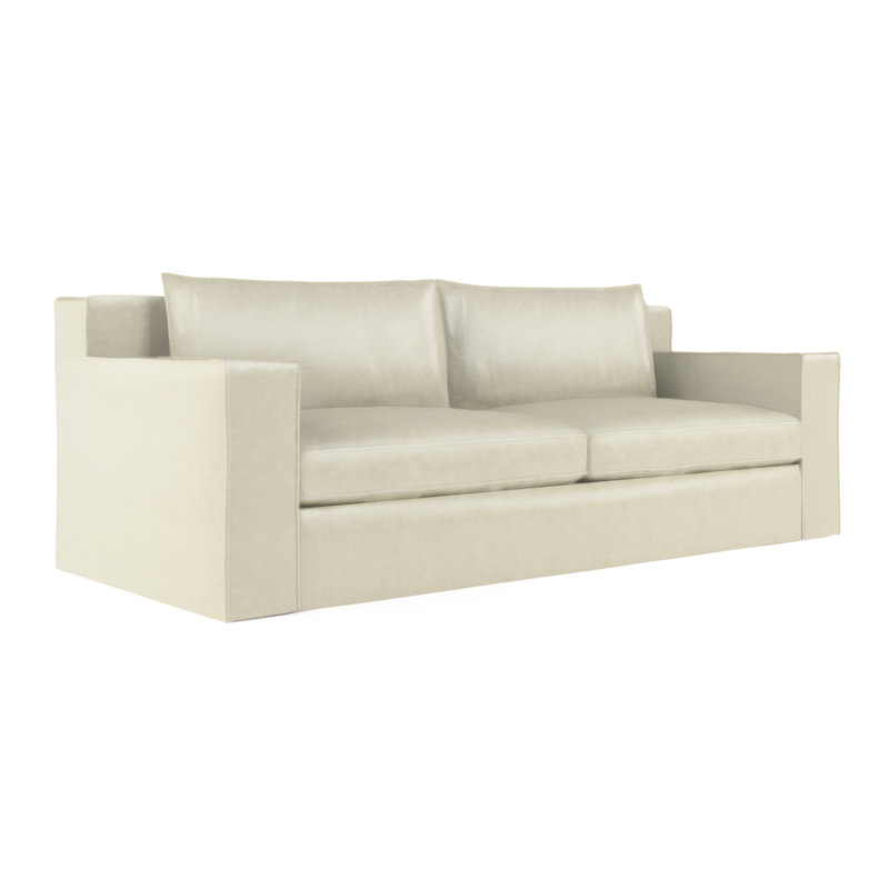 Canapé Mulberry, H 33 po x l 120 po x p 45 po, Lin à tissage de galets Bluebell, Naturel