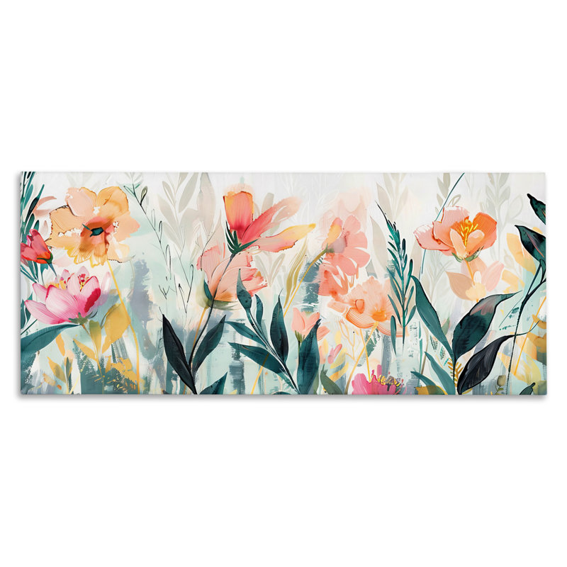 «Flower Garden Whispers», conception par Elara Yasna, H 17 po x l 40 po