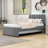 Wood Upholstered Platform Bed with Trundle and Headboard-45343382-45343383